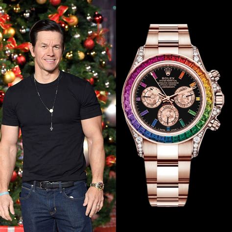 rolex daytona rainbow mark wahlberg|mark wahlberg diamond watches.